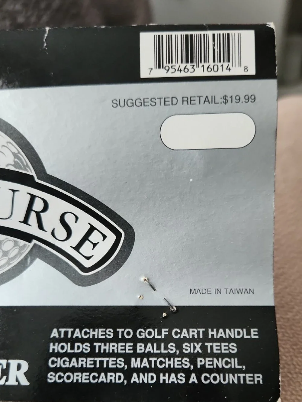 ON COURSE GOLF CART Red Score Card Holder with Silver Clip